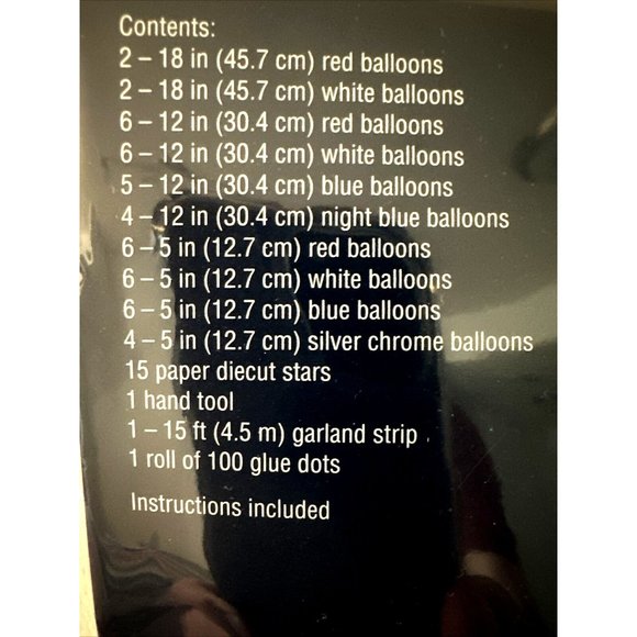 BALLOON GARLAND KIT 65 pc RED, WHITE & BLUE PARTY 6 ft JULY 4th INDEPENDENCE DAY - Picture 6 of 6